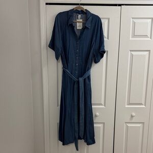 H&M Dark Blue Midi Dress